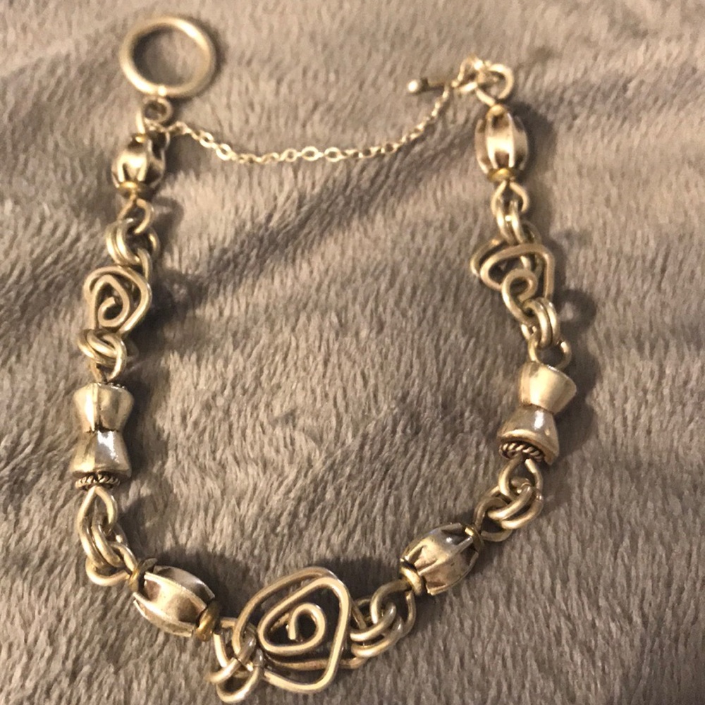 Silver beaded bracelet